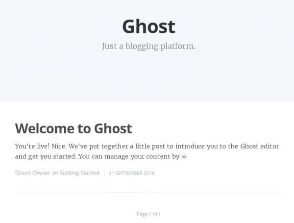 Ghost Blog